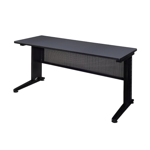 Fusion Fusion Training Tables, 66 W, 24 L, 29 H, Wood, Metal Top, Grey MFTT6624GY - main
